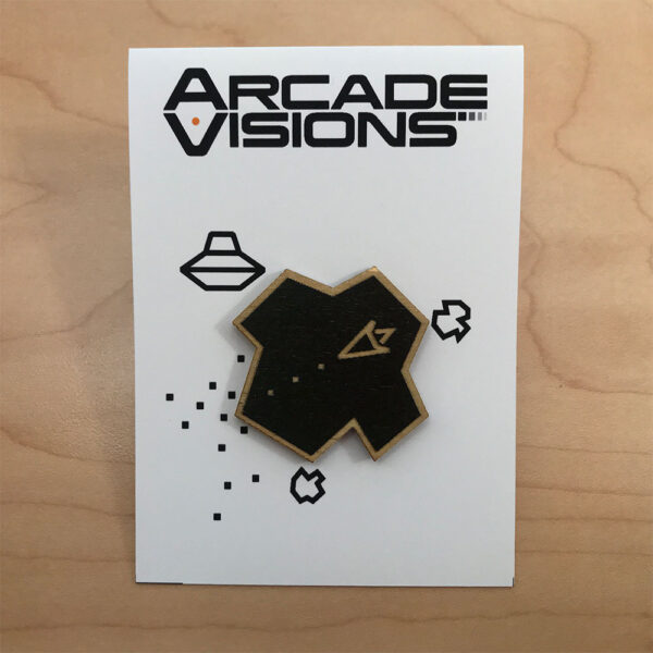 Asteroids Premium Pin :: ARCADE VISIONS Series :: Card Front :: Robots And Rocketships