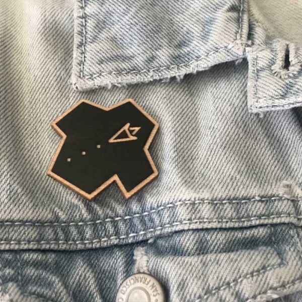 Asteroids Premium Pin on Denim 01